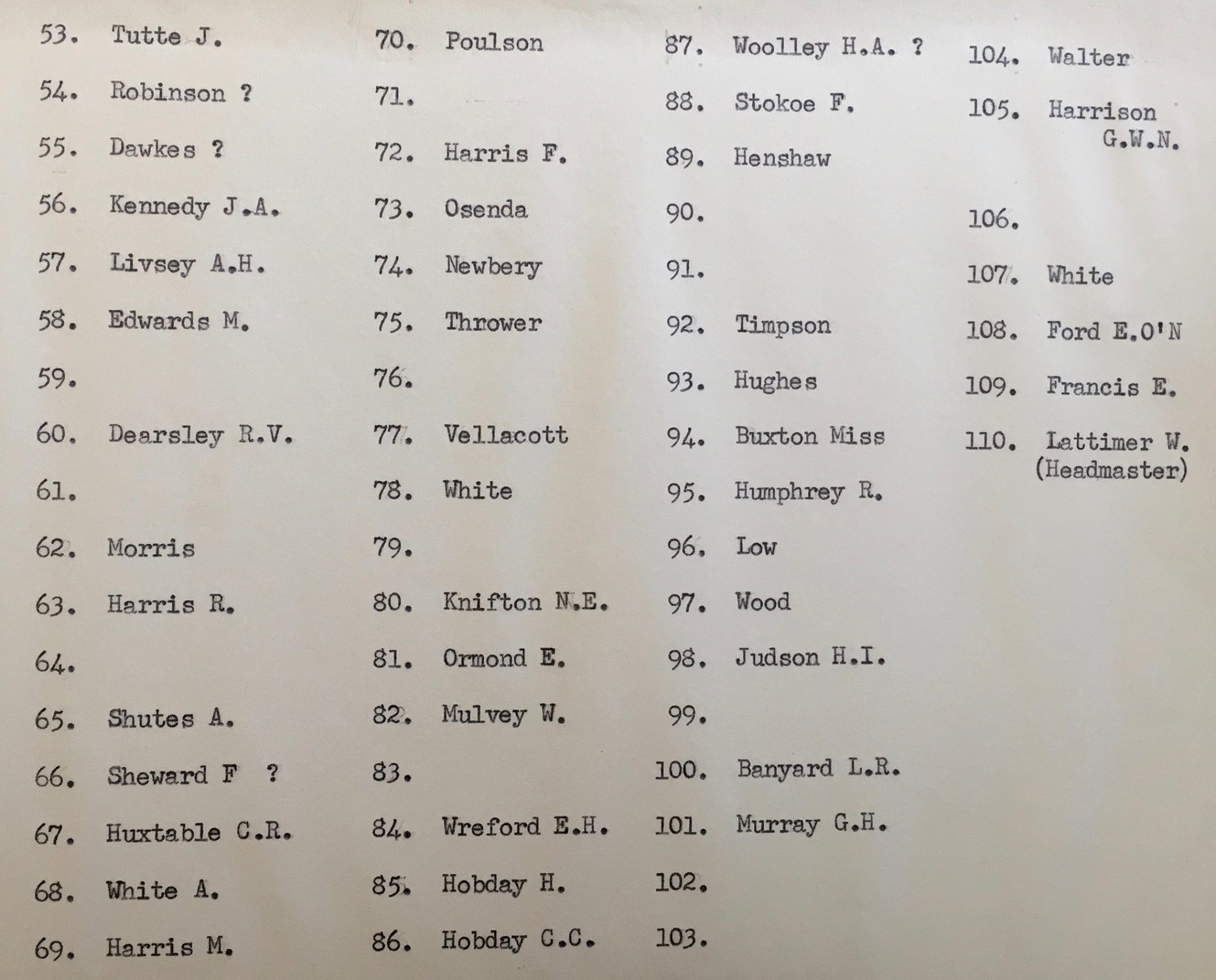 QE Barnet school, 1919 (section 2)