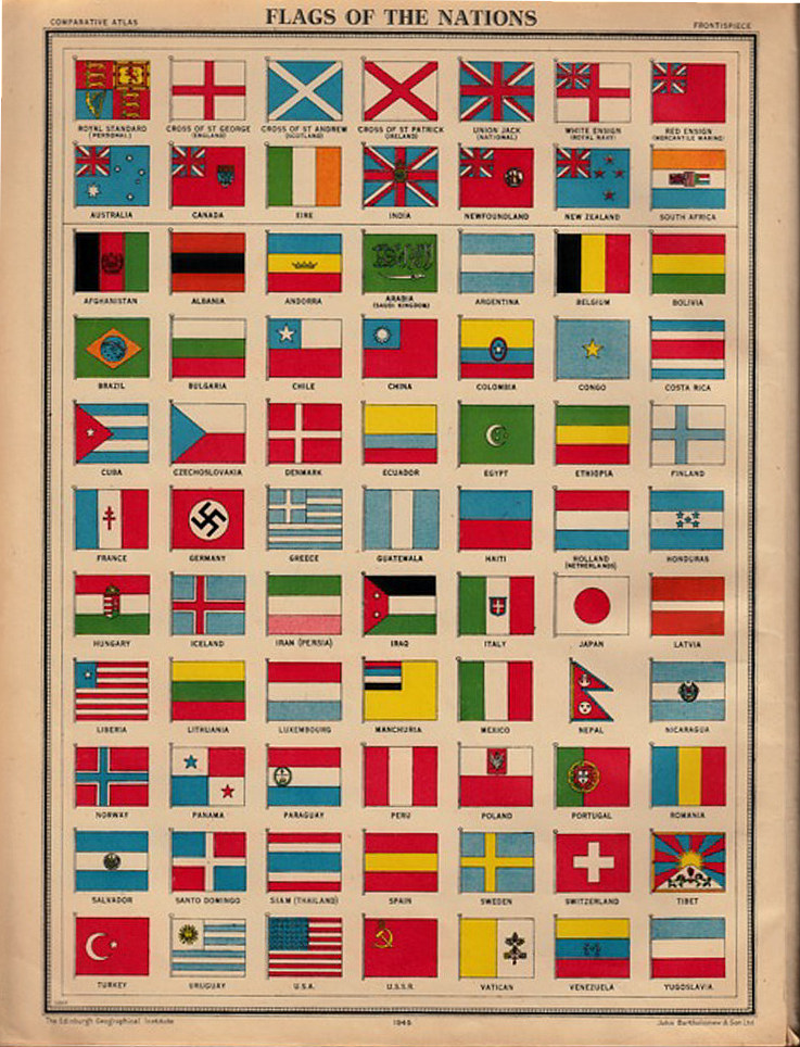 School atlas - flags
