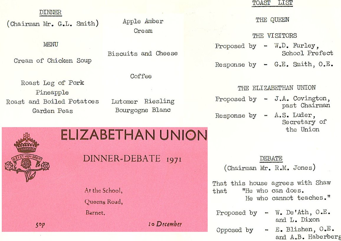 QE Barnet dinner debate 1971