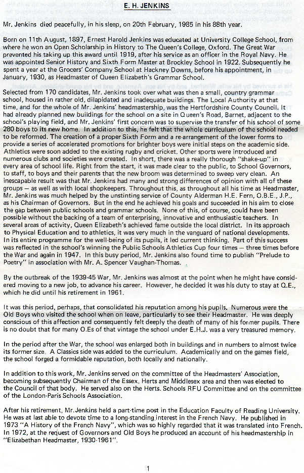 Obituuary of EHJ by KW Carter, page 1