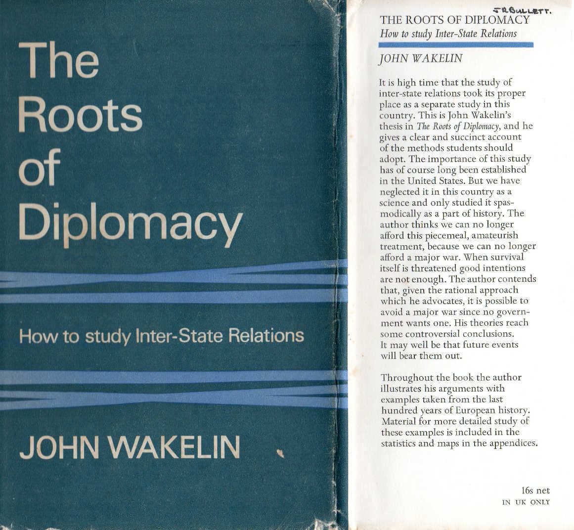 John Wakelin, the roots of diplomacy