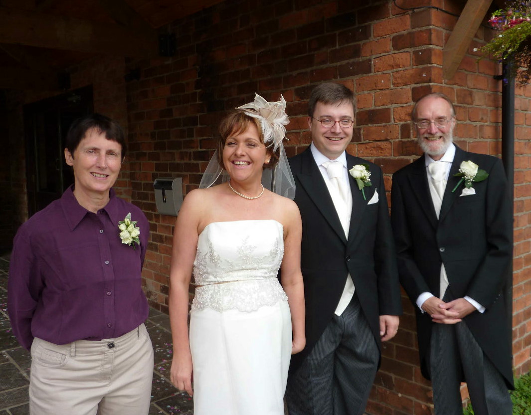 Vic Coughtrey at son's wedding, 2010